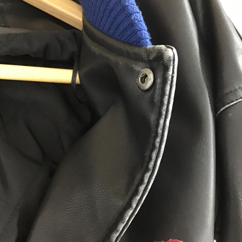 ザラ ZARA ジャケット、上着 ジャンパー、ブルゾン スタジャン アウター 古着 前ボタン L ロゴ、文字 黒 / ブラック / black メンズ USED 古着 中古 10161925