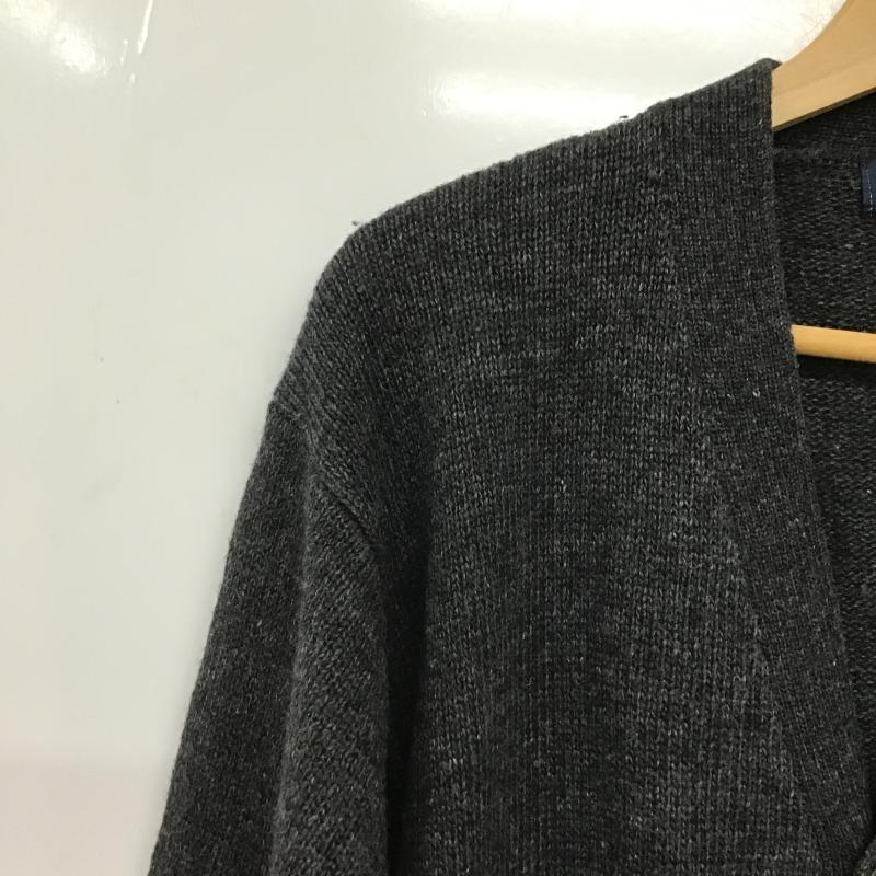 ポロバイラルフローレン Polo by RALPH LAUREN カーディガン 長袖 長袖カーディガン 前ボタン ニットカーディガン M ロゴ、文字 ダークグレー / ダークグレー / メンズ USED 古着 中古 10161926