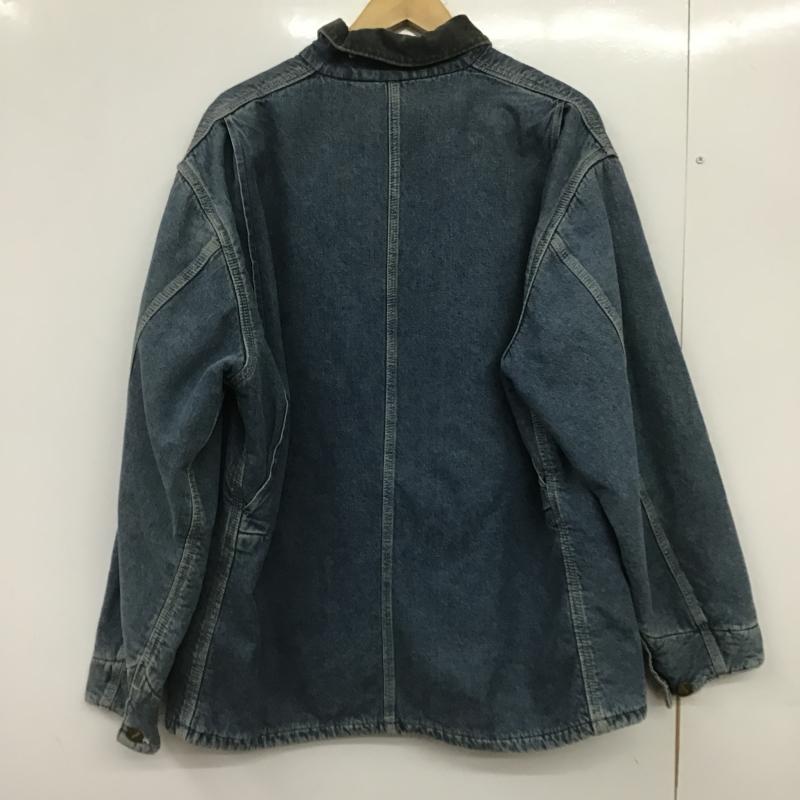 カーハート Carhartt ジャケット、上着 ジャンパー、ブルゾン デニムジャケット Gジャン アウター カジュアルジャケット ロゴ、文字 インディゴ / インディゴ / Indigo メンズ USED 古着 中古 10161929