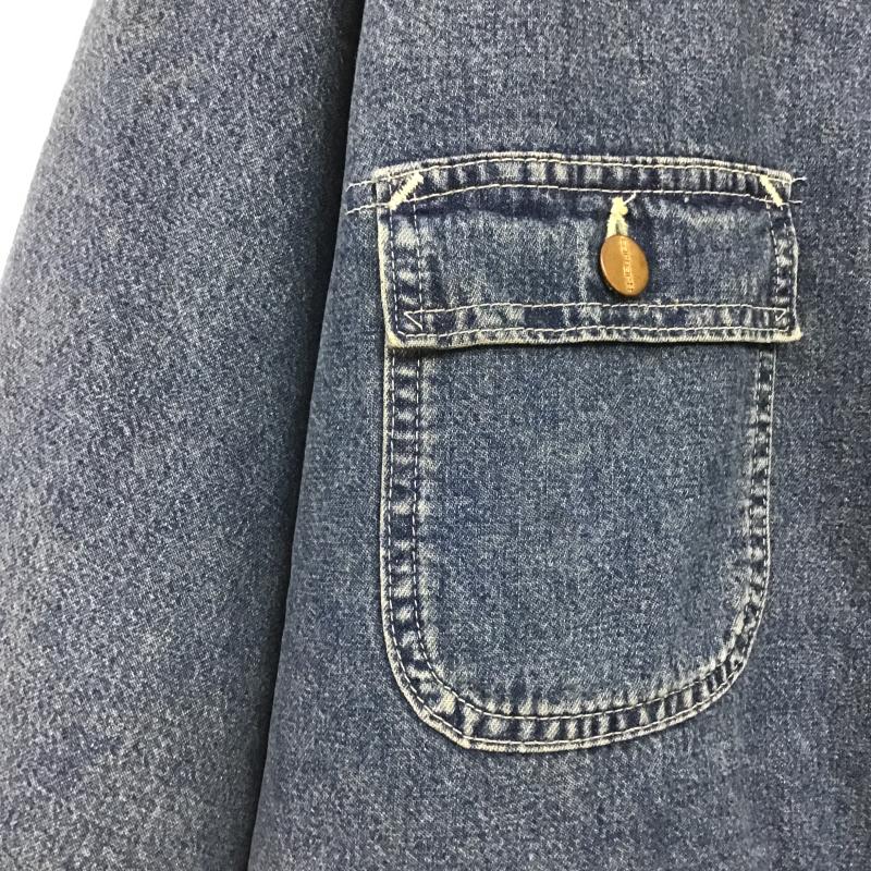 カーハート Carhartt ジャケット、上着 ジャンパー、ブルゾン デニムジャケット Gジャン アウター カジュアルジャケット ロゴ、文字 インディゴ / インディゴ / Indigo メンズ USED 古着 中古 10161929