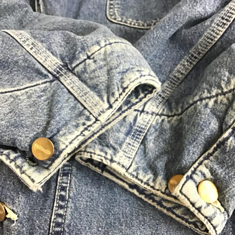 カーハート Carhartt ジャケット、上着 ジャンパー、ブルゾン デニムジャケット Gジャン アウター カジュアルジャケット ロゴ、文字 インディゴ / インディゴ / Indigo メンズ USED 古着 中古 10161929