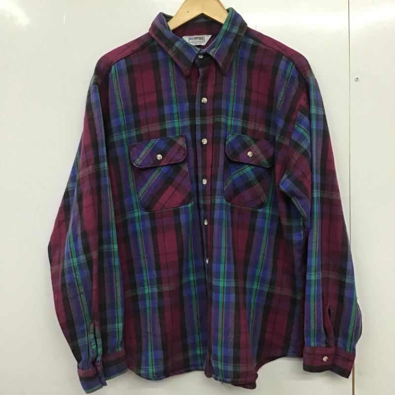 ファイブブラザー FIVE BROTHER シャツ、ブラウス 長袖 長袖シャツ チェックシャツ カラーシャツ XL チェック マルチカラー / マルチカラー / multicolor メンズ USED 古着 中古 10161930