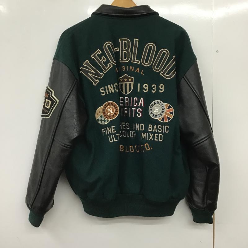 古着 USED ジャケット、上着 ジャンパー、ブルゾン スタジャン アウター 古着 前ボタン FREE ロゴ、文字 緑 / グリーン / green メンズ USED 古着 中古 10161931