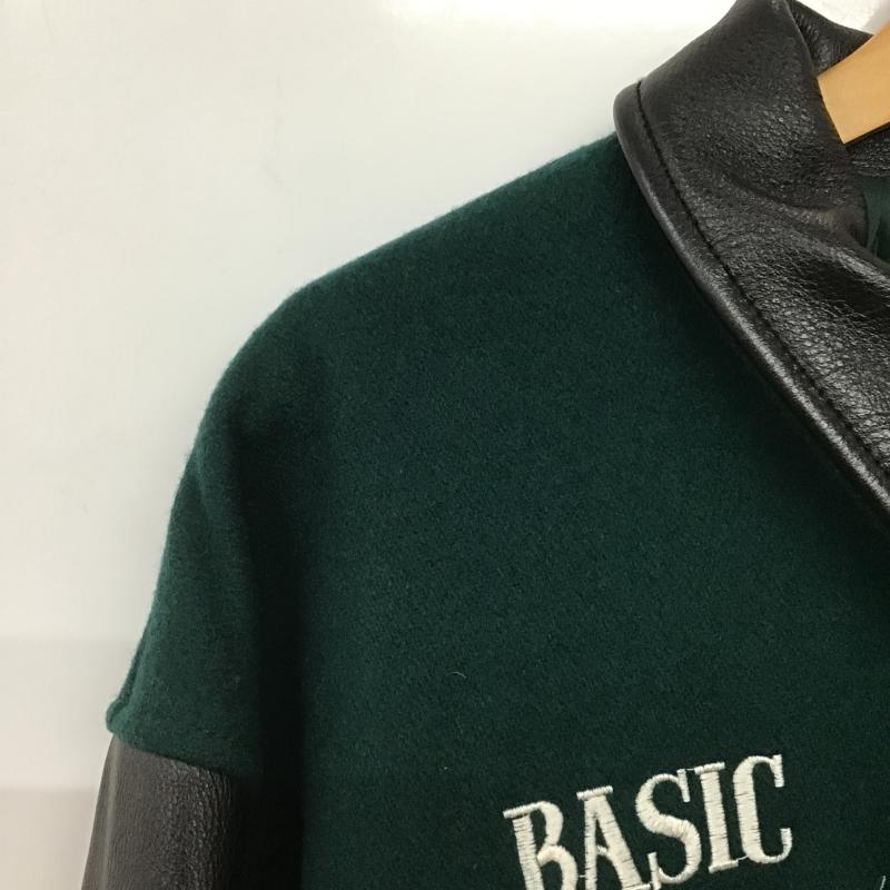 古着 USED ジャケット、上着 ジャンパー、ブルゾン スタジャン アウター 古着 前ボタン FREE ロゴ、文字 緑 / グリーン / green メンズ USED 古着 中古 10161931