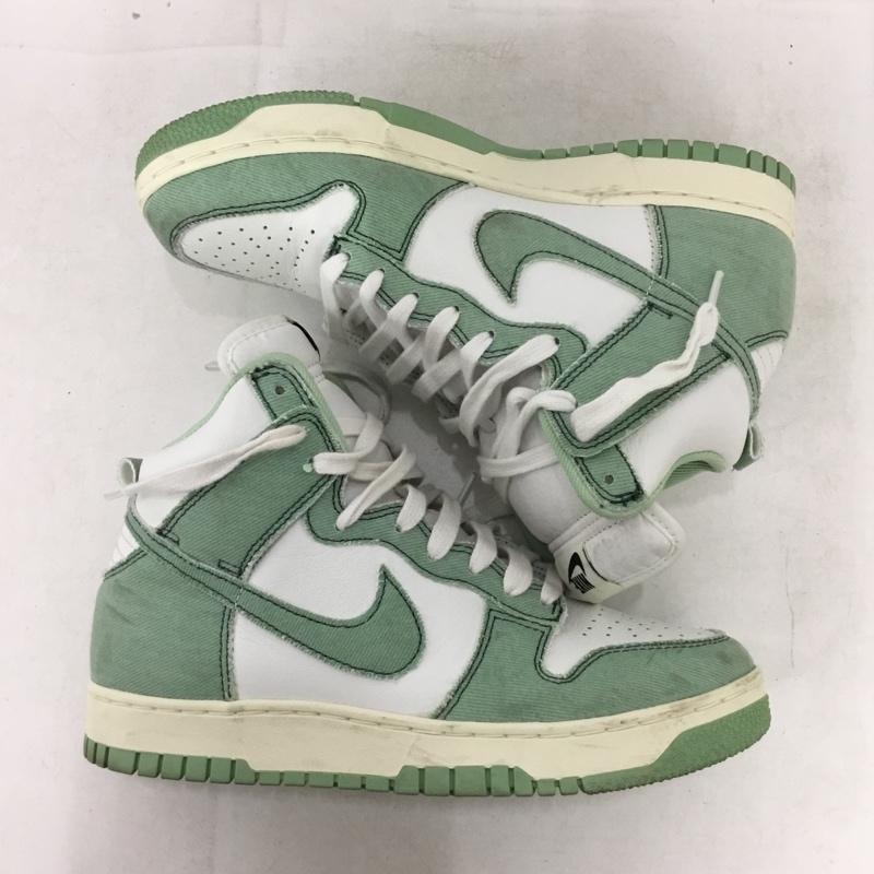 ナイキ NIKE スニーカー スニーカー DV1143-300 WMNS DUNK HIGH 1985 25.5cm 25.5cm ロゴ、文字 白 / ホワイト / white X 薄緑 / ライトグリーン / レディース USED 古着 中古 10161934