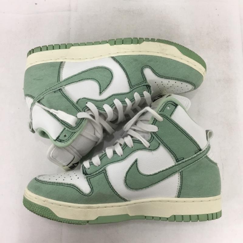 ナイキ NIKE スニーカー スニーカー DV1143-300 WMNS DUNK HIGH 1985 25.5cm 25.5cm ロゴ、文字 白 / ホワイト / white X 薄緑 / ライトグリーン / レディース USED 古着 中古 10161934