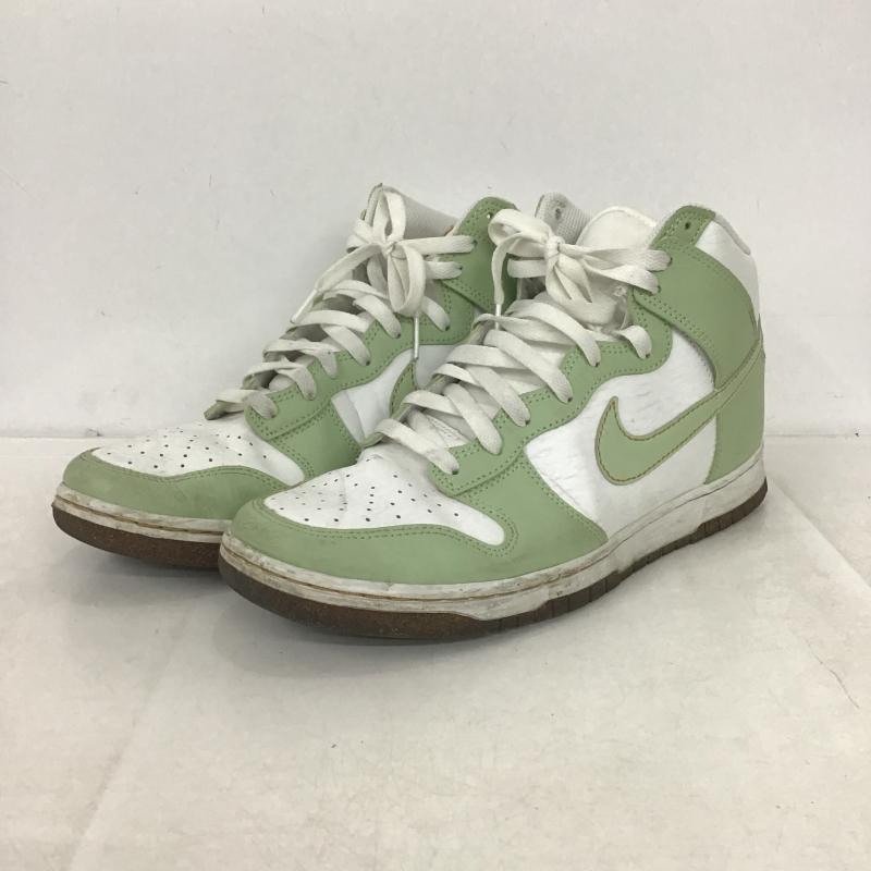 ナイキ NIKE スニーカー スニーカー DQ7680-300 DUNK HI RETRO SE 28.5cm 28.5cm ロゴ、文字 白 / ホワイト / white X 薄緑 / ライトグリーン / メンズ USED 古着 中古 10161941