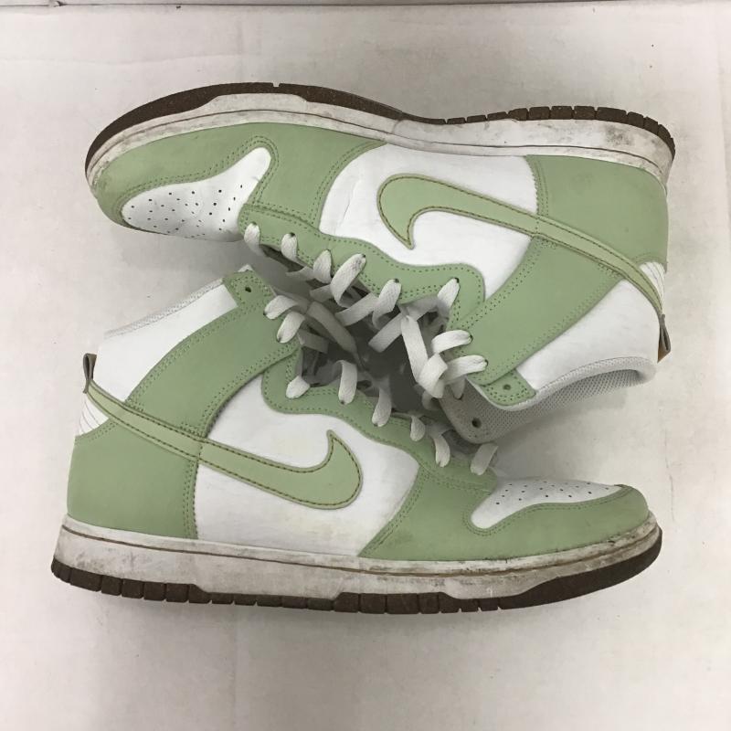 ナイキ NIKE スニーカー スニーカー DQ7680-300 DUNK HI RETRO SE 28.5cm 28.5cm ロゴ、文字 白 / ホワイト / white X 薄緑 / ライトグリーン / メンズ USED 古着 中古 10161941