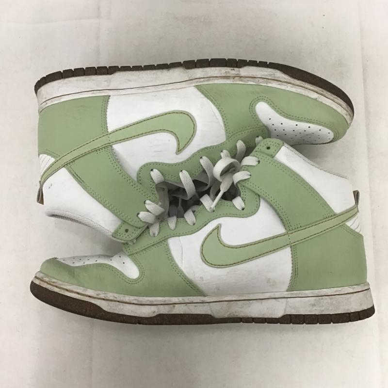 ナイキ NIKE スニーカー スニーカー DQ7680-300 DUNK HI RETRO SE 28.5cm 28.5cm ロゴ、文字 白 / ホワイト / white X 薄緑 / ライトグリーン / メンズ USED 古着 中古 10161941