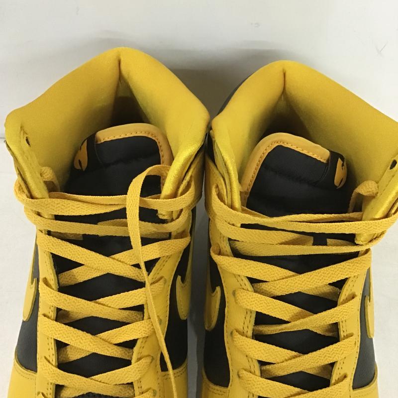 ナイキ NIKE スニーカー スニーカー HJ4320-001 DUNK HI RETRO PREMIUM 28.5cm 28.5cm ワンポイント 黒 / ブラック / black X 黄 / イエロー / yellow メンズ USED 古着 中古 10161945