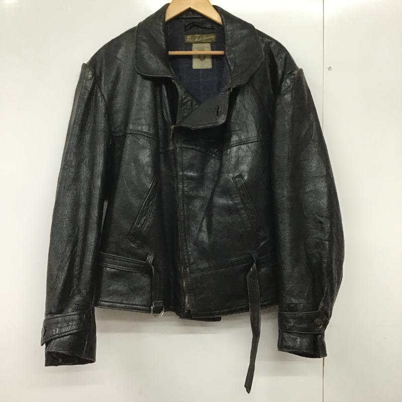ミリタリー ミリタリー ジャケット、上着 ジャンパー、ブルゾン ジップアップレザージャケット アウター 古着 0 無地 ダークグレー / ダークグレー / メンズ USED 古着 中古 10161953