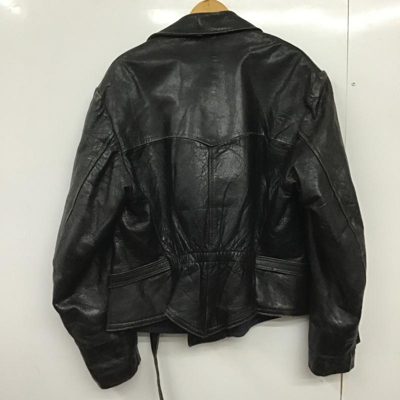 ミリタリー ミリタリー ジャケット、上着 ジャンパー、ブルゾン ジップアップレザージャケット アウター 古着 0 無地 ダークグレー / ダークグレー / メンズ USED 古着 中古 10161953