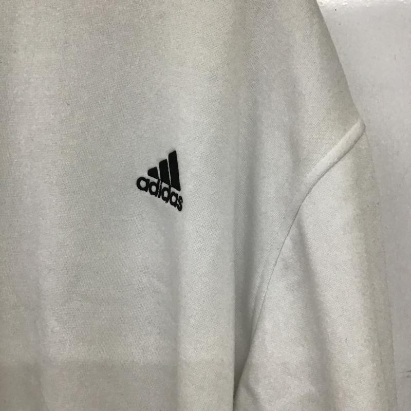 アディダス adidas トレーナー 長袖 長袖トレーナー スウェット クルーネック プルオーバー L ロゴ、文字 白 / ホワイト / white メンズ USED 古着 中古 10161956