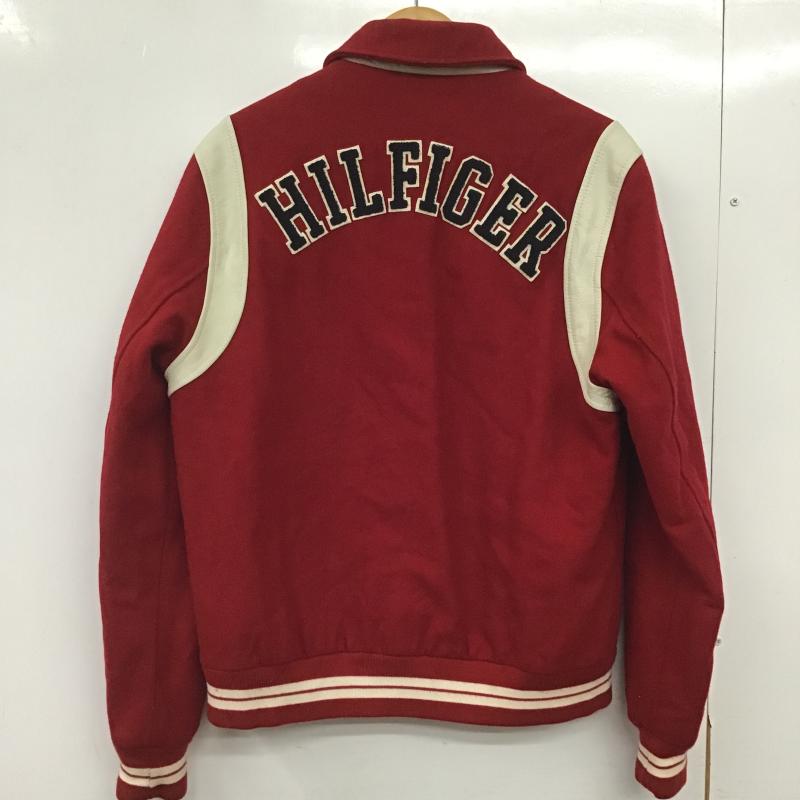 トミーヒルフィガー TOMMY HILFIGER ジャケット、上着 ジャンパー、ブルゾン スタジャン アウター 古着 前ボタン S ロゴ、文字 赤 / レッド / red メンズ USED 古着 中古 10161959