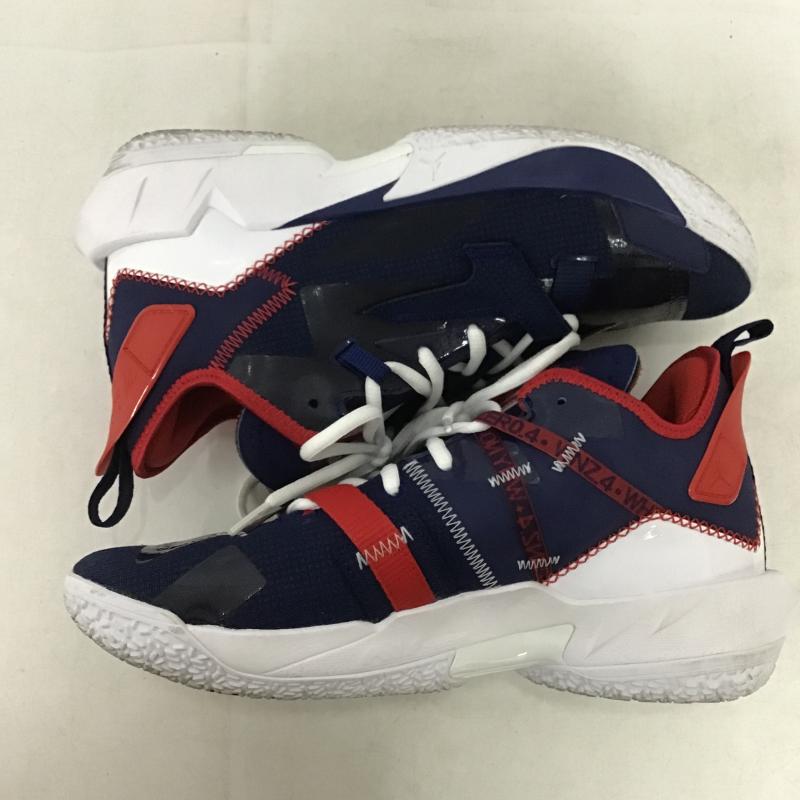 ナイキ NIKE スニーカー スニーカー DD4886-400 JORDAN WHY NOT ZER0.4 PF 26cm 26.0cm ロゴ、文字 白 / ホワイト / white X 紺 / ネイビー / navy X 赤 / レッド / red メンズ USED 古着 中古 10161963