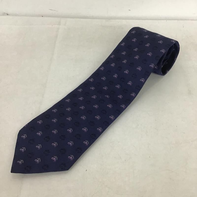 ブルックスブラザーズ BROOKS BROTHERS ネクタイ ネクタイ シルク 刺繍 総柄 紺 / ネイビー / navy メンズ USED 古着 中古 10161967