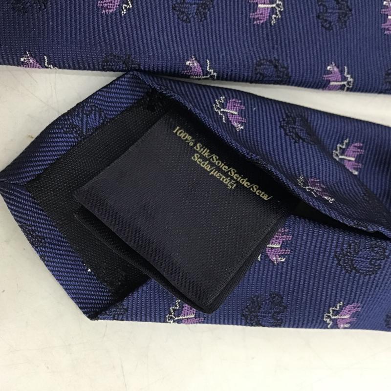 ブルックスブラザーズ BROOKS BROTHERS ネクタイ ネクタイ シルク 刺繍 総柄 紺 / ネイビー / navy メンズ USED 古着 中古 10161967