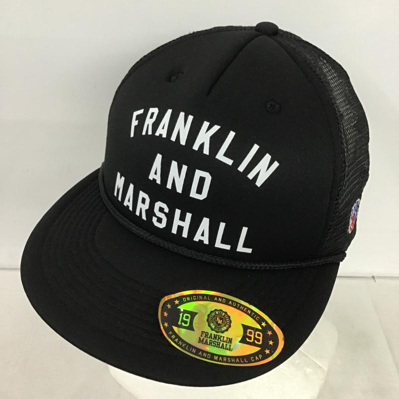 フランクリンマーシャル FRANKLIN&MARSHALL 帽子 キャップ メッシュキャップ ロゴ、文字 黒 / ブラック / black メンズ USED 古着 中古 10161974