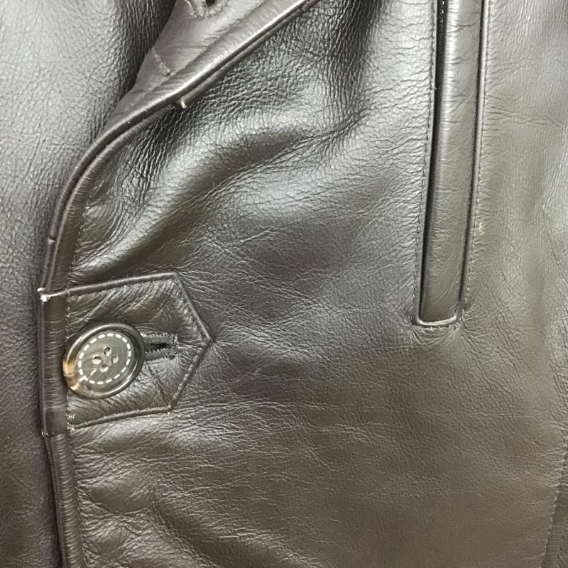 モルガン MORGAN ジャケット、上着 ジャンパー、ブルゾン カウレザージャケット フロントボタンジャケット カラージャケット M 無地 ダークブラウン / ダークブラウン / メンズ USED 古着 中古 10161976