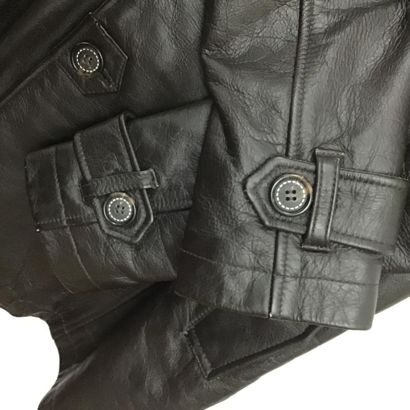 モルガン MORGAN ジャケット、上着 ジャンパー、ブルゾン カウレザージャケット フロントボタンジャケット カラージャケット M 無地 ダークブラウン / ダークブラウン / メンズ USED 古着 中古 10161976
