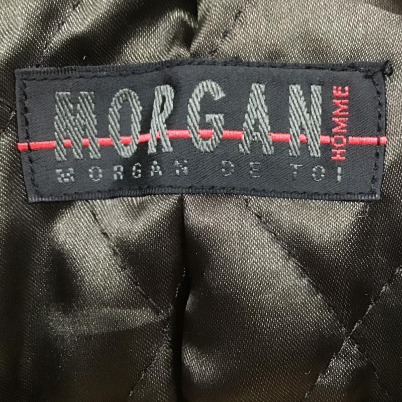 モルガン MORGAN ジャケット、上着 ジャンパー、ブルゾン カウレザージャケット フロントボタンジャケット カラージャケット M 無地 ダークブラウン / ダークブラウン / メンズ USED 古着 中古 10161976