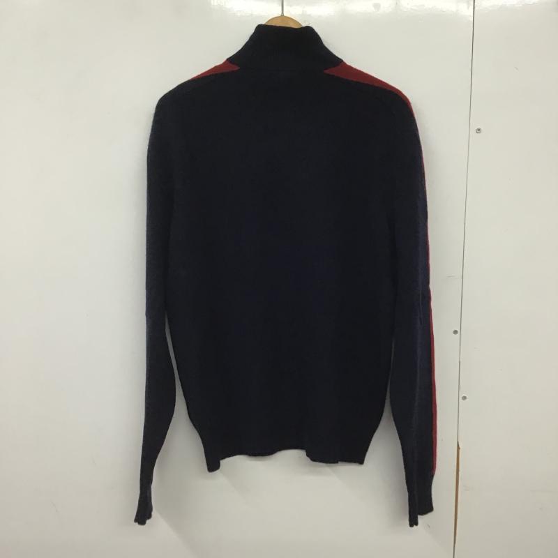 ポロラルフローレン POLO RALPH LAUREN ニット、セーター 長袖 長袖ニットカットソー ジップアップネック セーター M ロゴ、文字 紺 / ネイビー / navy メンズ USED 古着 中古 10161979