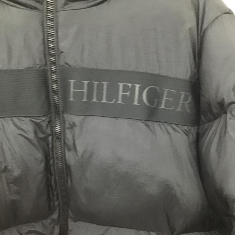 トミーヒルフィガー TOMMY HILFIGER ジャケット、上着 ジャンパー、ブルゾン ジップアップジャケット ダウンジャケット アウター M ロゴ、文字 黒 / ブラック / black メンズ USED 古着 中古 10161982