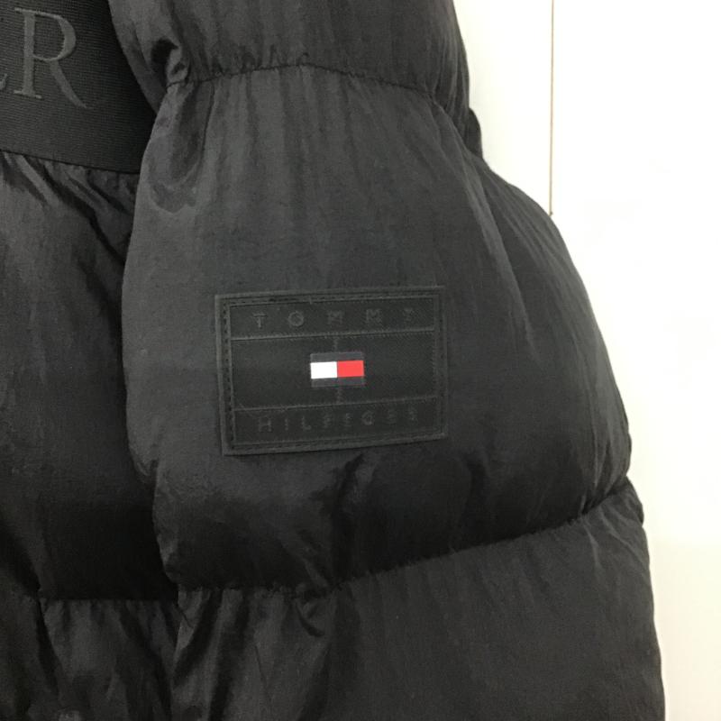 トミーヒルフィガー TOMMY HILFIGER ジャケット、上着 ジャンパー、ブルゾン ジップアップジャケット ダウンジャケット アウター M ロゴ、文字 黒 / ブラック / black メンズ USED 古着 中古 10161982