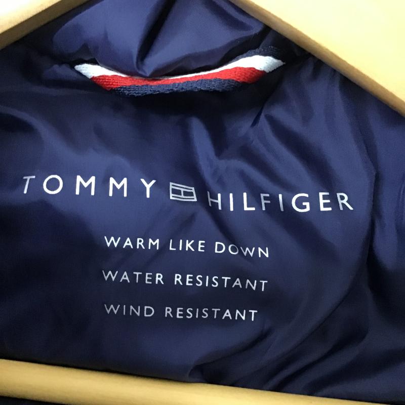 トミーヒルフィガー TOMMY HILFIGER ジャケット、上着 ジャンパー、ブルゾン ジップアップジャケット ダウンジャケット アウター M ロゴ、文字 黒 / ブラック / black メンズ USED 古着 中古 10161982