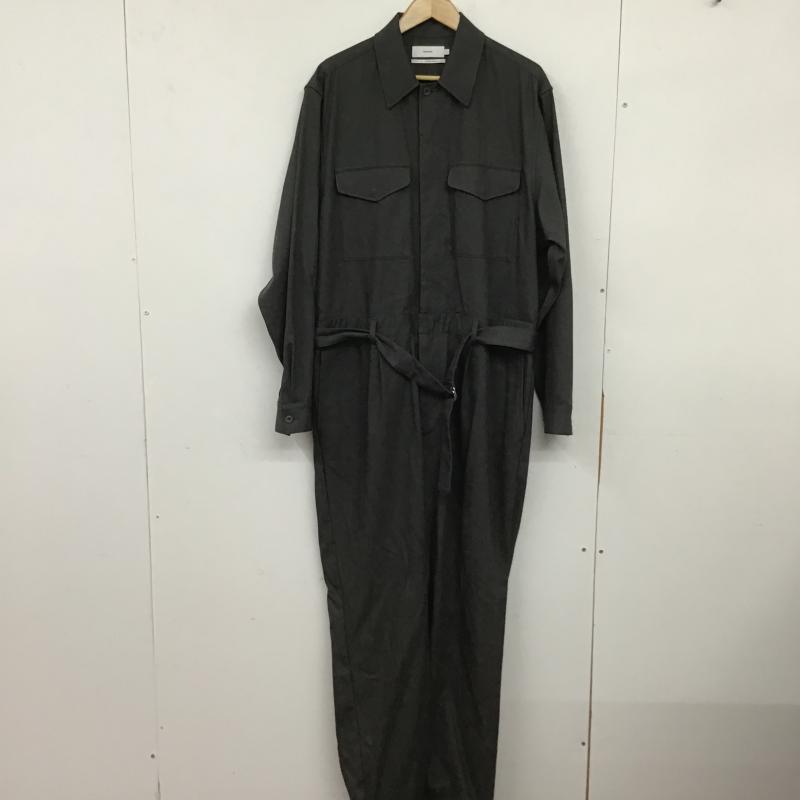 グラフペーパー Graphpaper サロペット・オーバーオール サロペット、オーバーオール GM211-60053 Wooly Cotton Jumpsuits ウーリーコットンジャンプスーツ 1 無地 チャコールグレー / チャコールグレー / メンズ USED 古着 中古 10161983