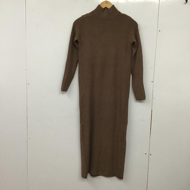 ムルーア MURUA ワンピース ロングスカート FREE 無地 茶 / ブラウン / brown レディース USED 古着 中古 10161985
