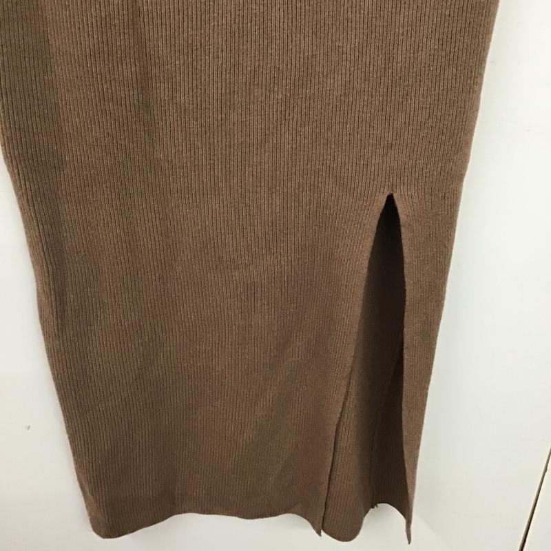 ムルーア MURUA ワンピース ロングスカート FREE 無地 茶 / ブラウン / brown レディース USED 古着 中古 10161985