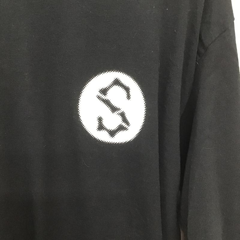 サイラス SILAS カットソー 長袖 長袖カットソー プリントカットソー クルーネック L ロゴ、文字 黒 / ブラック / black メンズ USED 古着 中古 10161991