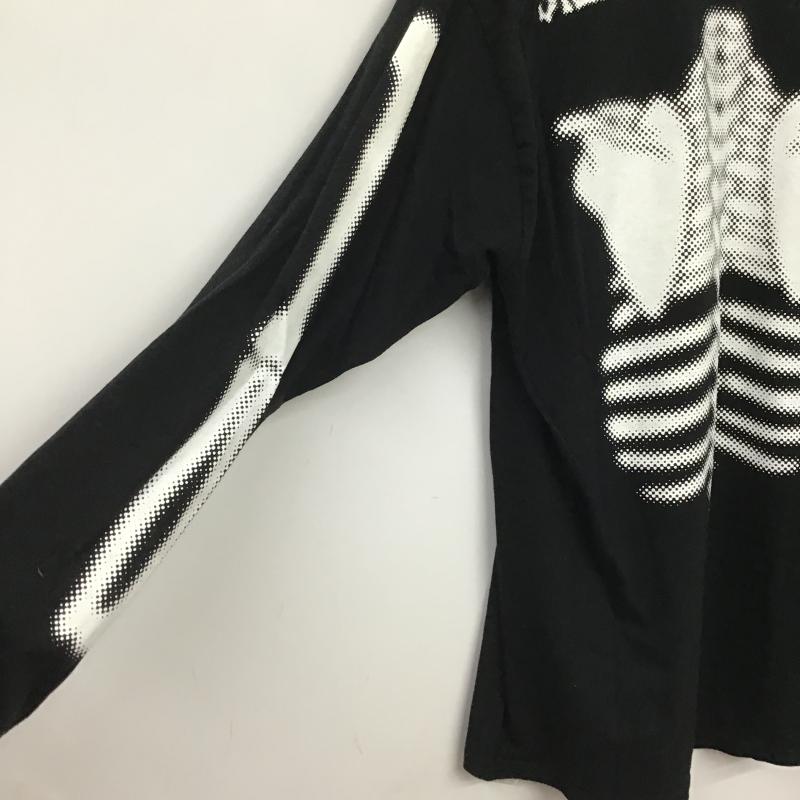 サイラス SILAS カットソー 長袖 長袖カットソー プリントカットソー クルーネック L ロゴ、文字 黒 / ブラック / black メンズ USED 古着 中古 10161991