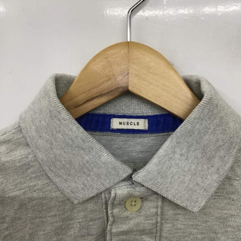 アバクロンビーアンドフィッチ ABERCROMBIE&FITCH ポロシャツ 半袖 半袖ポロシャツ カラーシャツ 半袖カットソー S ロゴ、文字 灰 / グレー / gray メンズ USED 古着 中古 10161994