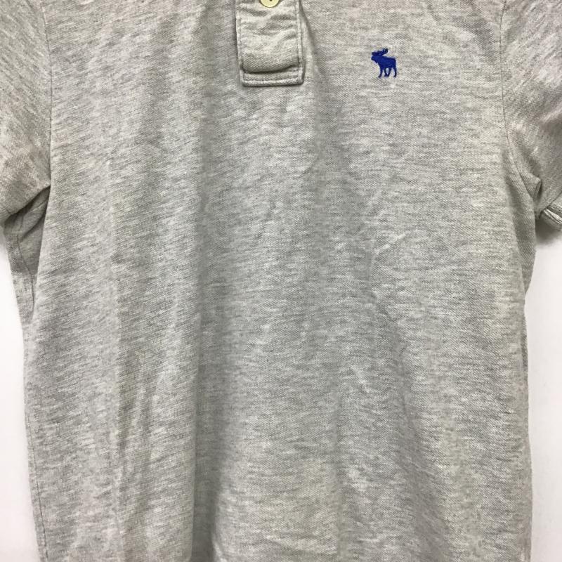 アバクロンビーアンドフィッチ ABERCROMBIE&FITCH ポロシャツ 半袖 半袖ポロシャツ カラーシャツ 半袖カットソー S ロゴ、文字 灰 / グレー / gray メンズ USED 古着 中古 10161994