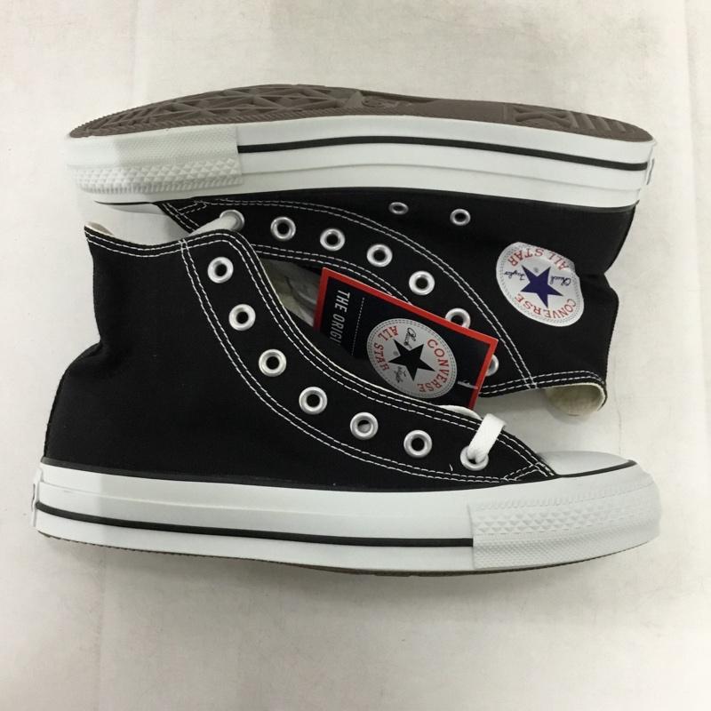 コンバース CONVERSE スニーカー スニーカー M9160 CANVAS ALL STAR HI 24.5cm 箱有 24.5cm ロゴ、文字 黒 / ブラック / black レディース USED 古着 中古 10161998