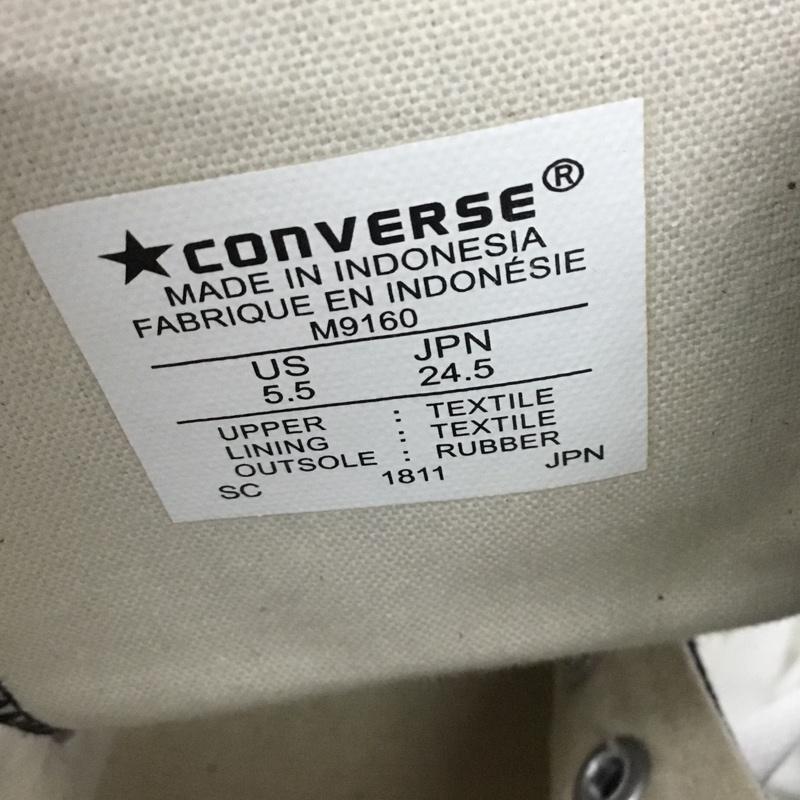 コンバース CONVERSE スニーカー スニーカー M9160 CANVAS ALL STAR HI 24.5cm 箱有 24.5cm ロゴ、文字 黒 / ブラック / black レディース USED 古着 中古 10161998