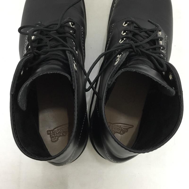 レッドウィング RED WING ブーツ ショートブーツ 8165 6インチ クラシックラウンド 26.5cm 箱有 US8.5D US：8.5 無地 黒 / ブラック / black メンズ USED 古着 中古 10162000