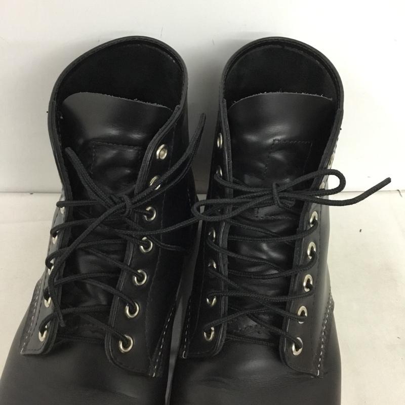 レッドウィング RED WING ブーツ ショートブーツ 8165 6インチ クラシックラウンド 26.5cm 箱有 US8.5D US：8.5 無地 黒 / ブラック / black メンズ USED 古着 中古 10162000
