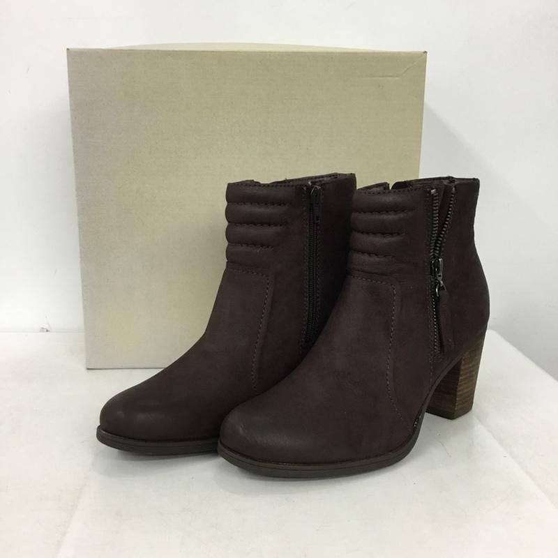 クラークス Clarks ブーツ ショートブーツ Palma Trina UK5.5 箱有 US：8 無地 茶 / ブラウン / brown レディース USED 古着 中古 10162001