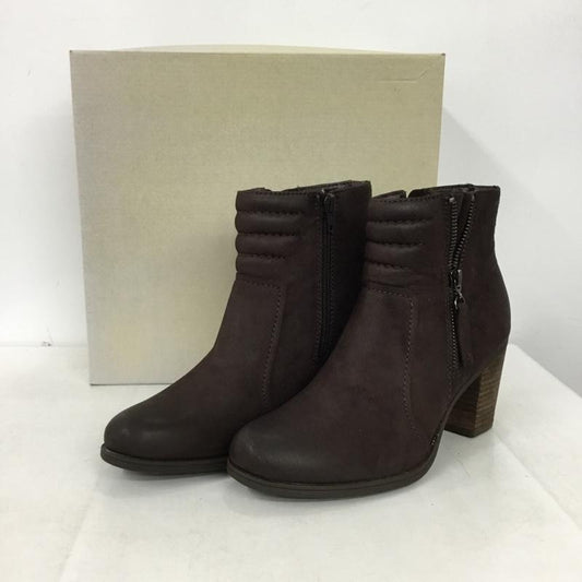 クラークス Clarks ブーツ ショートブーツ Palma Trina UK5.5 箱有 US：8 無地 茶 / ブラウン / brown レディース USED 古着 中古 10162001