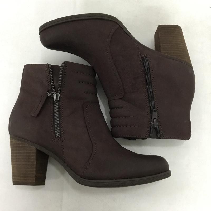 クラークス Clarks ブーツ ショートブーツ Palma Trina UK5.5 箱有 US：8 無地 茶 / ブラウン / brown レディース USED 古着 中古 10162001