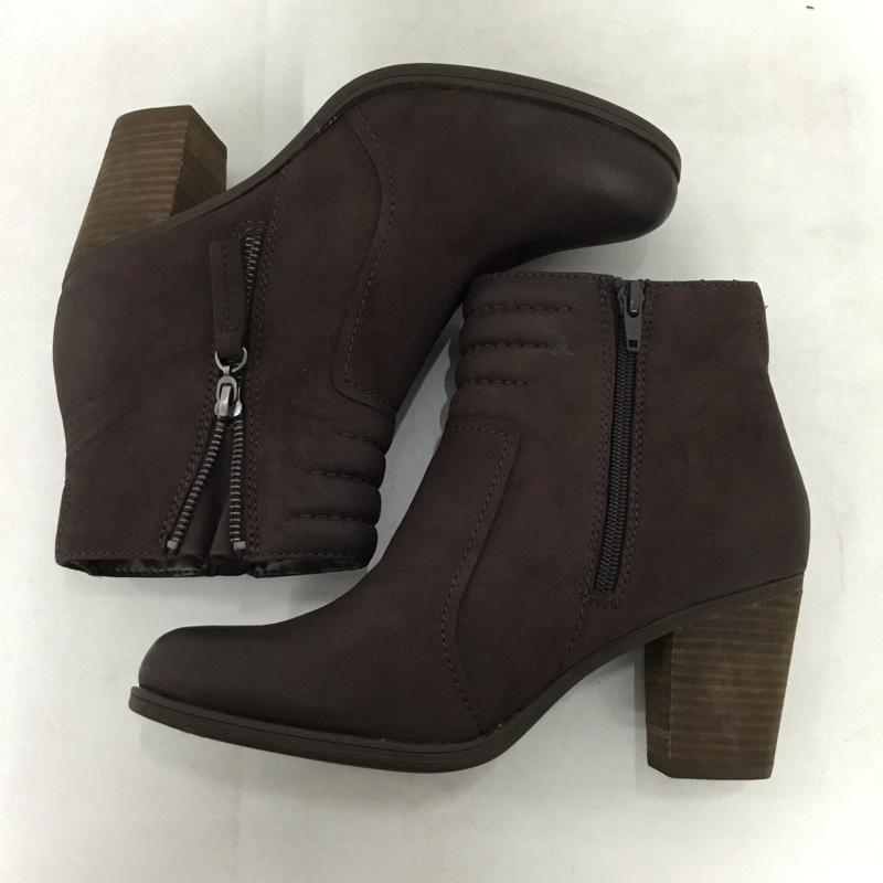 クラークス Clarks ブーツ ショートブーツ Palma Trina UK5.5 箱有 US：8 無地 茶 / ブラウン / brown レディース USED 古着 中古 10162001