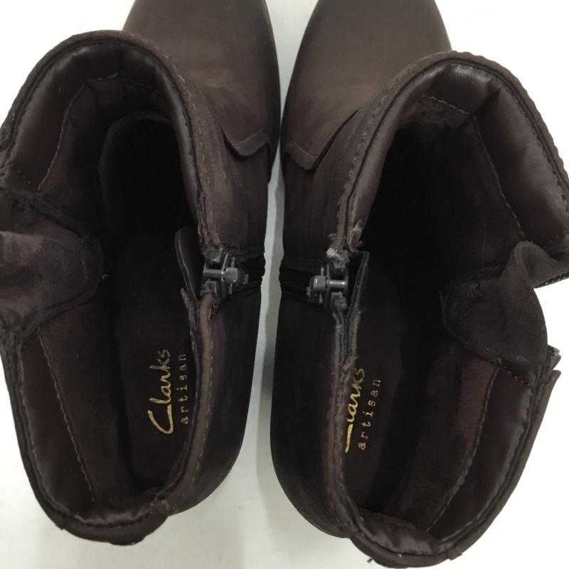クラークス Clarks ブーツ ショートブーツ Palma Trina UK5.5 箱有 US：8 無地 茶 / ブラウン / brown レディース USED 古着 中古 10162001