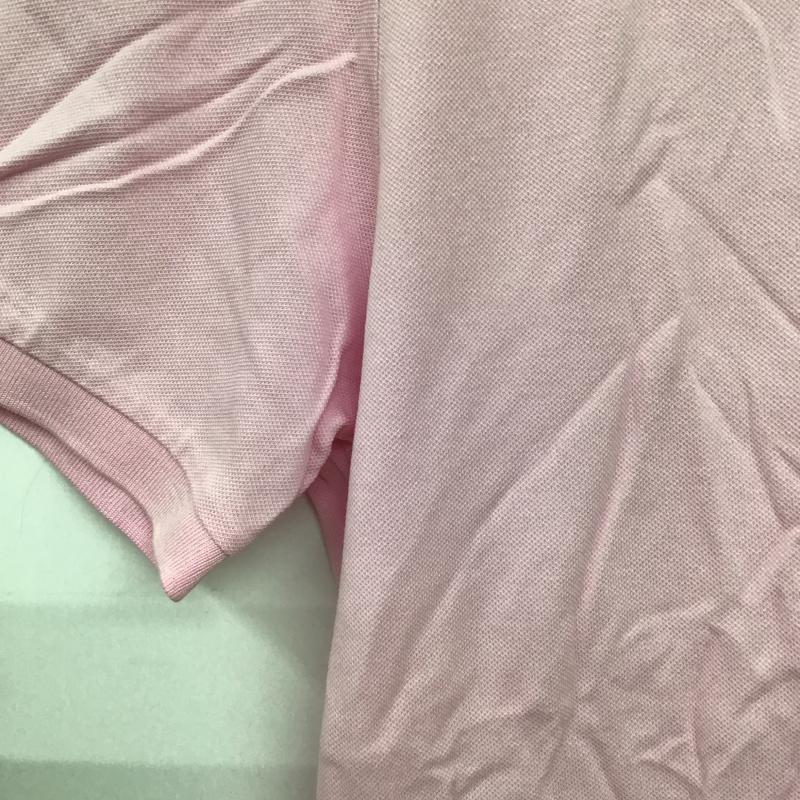 ポロラルフローレン POLO RALPH LAUREN ポロシャツ 半袖 半袖ポロシャツ カラーシャツ 半袖カットソー M ロゴ、文字 桃 / ピンク / pink メンズ USED 古着 中古 10162015