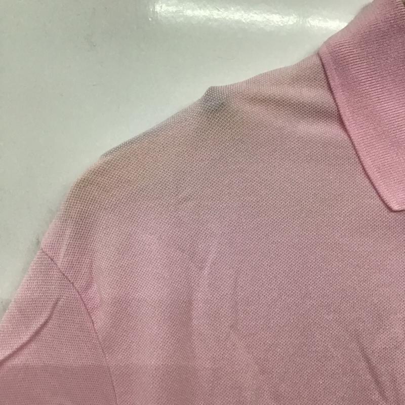 ポロラルフローレン POLO RALPH LAUREN ポロシャツ 半袖 半袖ポロシャツ カラーシャツ 半袖カットソー M ロゴ、文字 桃 / ピンク / pink メンズ USED 古着 中古 10162015