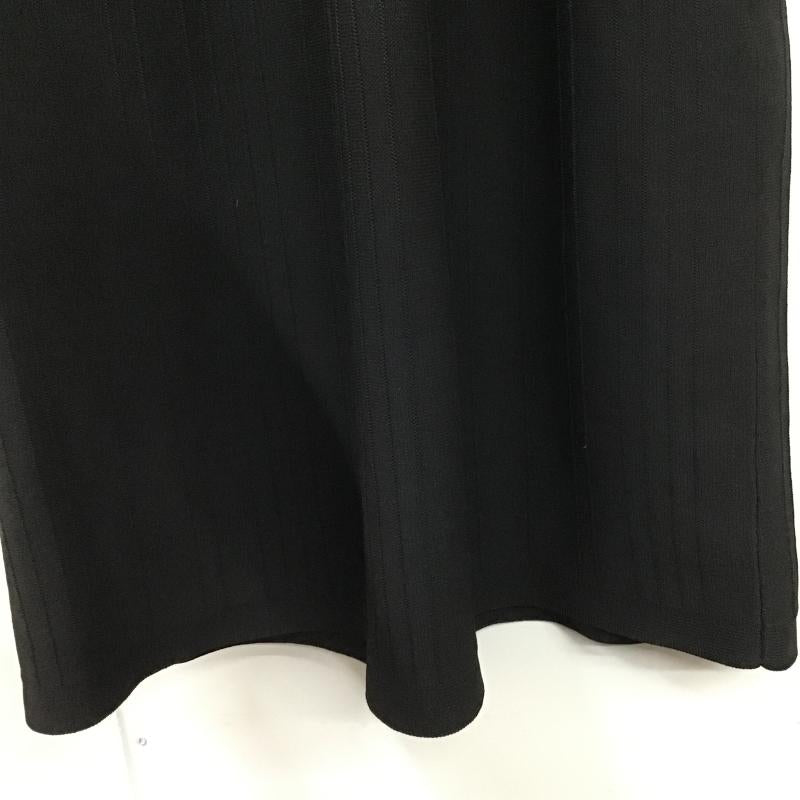 オズモーシスロフ OSMOSISLOAF ワンピース ロングスカート 597240-666K ストライプサロペットニットスカート ONE SIZE 無地 黒 / ブラック / black レディース USED 古着 中古 10162025