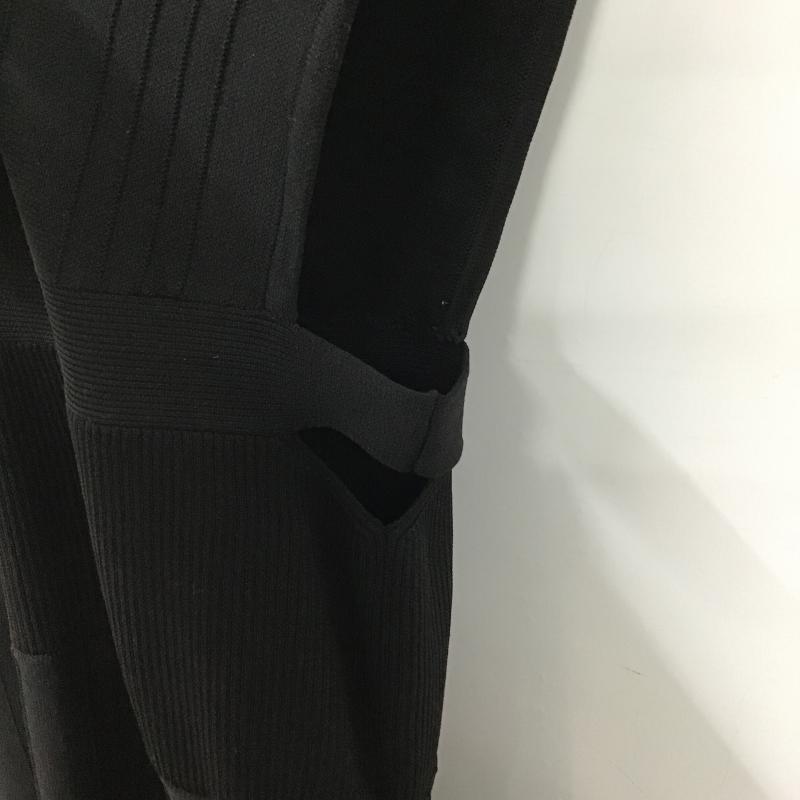 オズモーシスロフ OSMOSISLOAF ワンピース ロングスカート 597240-666K ストライプサロペットニットスカート ONE SIZE 無地 黒 / ブラック / black レディース USED 古着 中古 10162025