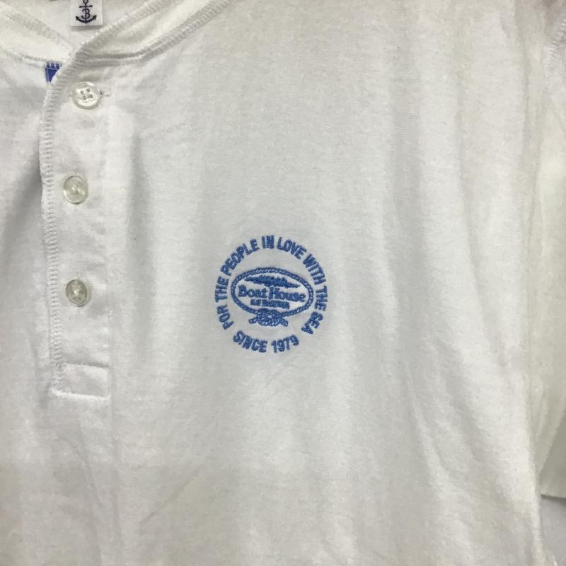 ボートハウス BOAT HOUSE カットソー 半袖 半袖カットソー ヘンリーネックカットソー 3 ロゴ、文字 白 / ホワイト / white メンズ USED 古着 中古 10162035